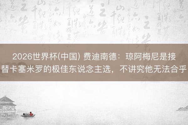 2026世界杯(中国) 费迪南德：琼阿梅尼是接替卡塞米罗的极佳东说念主选，不讲究他无法合乎