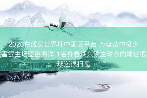 2026在线买世界杯中国区平台 万蓝丛中极少黄！雷霆主场蓝色海洋 1名身着湖东谈主球衣的球迷很扫视