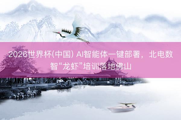 2026世界杯(中国) AI智能体一键部署，北电数智“龙虾”培训落地佛山