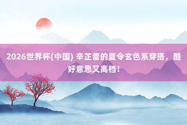2026世界杯(中国) 辛芷蕾的夏令玄色系穿搭，酷好意思又高档！